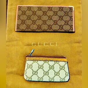 Gucci Bundle - GG coin satchel and GG bill wallet.